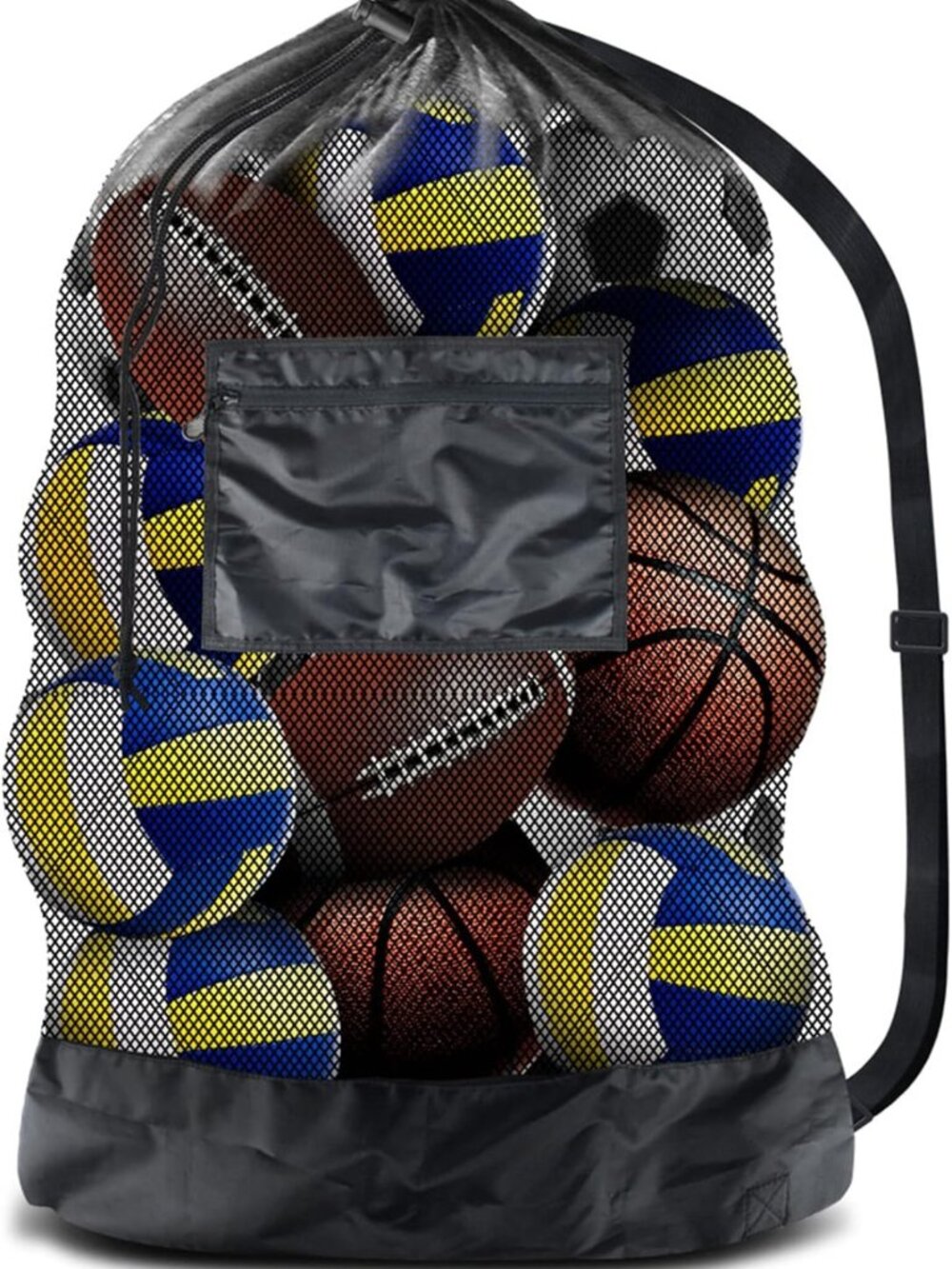 Extra Large Thickened Mesh Sports Ball Bag for Soccer, Basketball & More